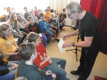 Zaubershow mit Vogtenhuber, Foto: NMS Frankenburg am Mittwoch, 14. Januar 2015